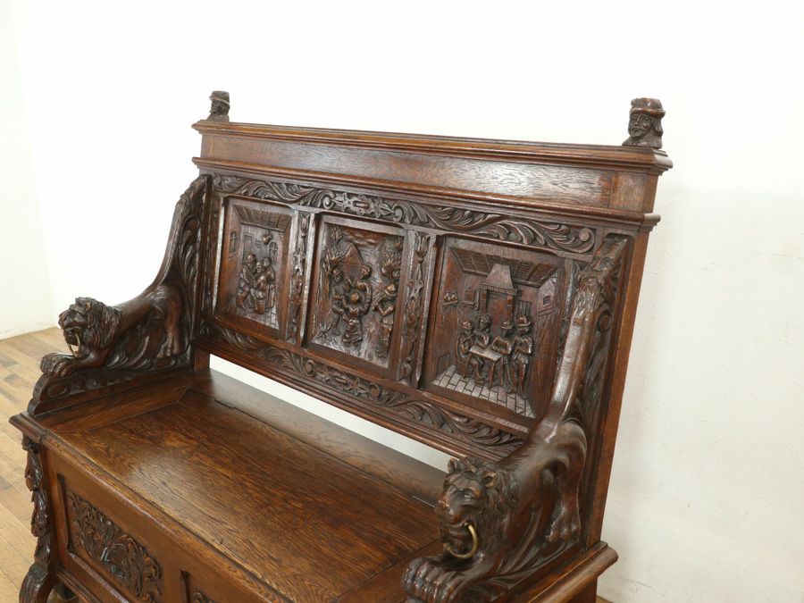 アンティーク家具 ベンチ 65192