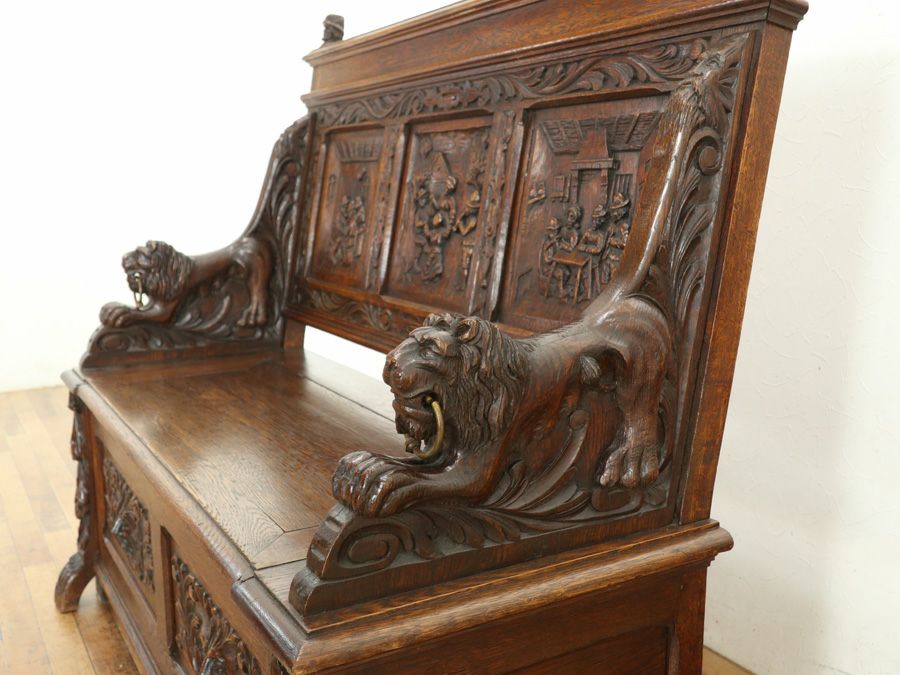 アンティーク家具 ベンチ 65192