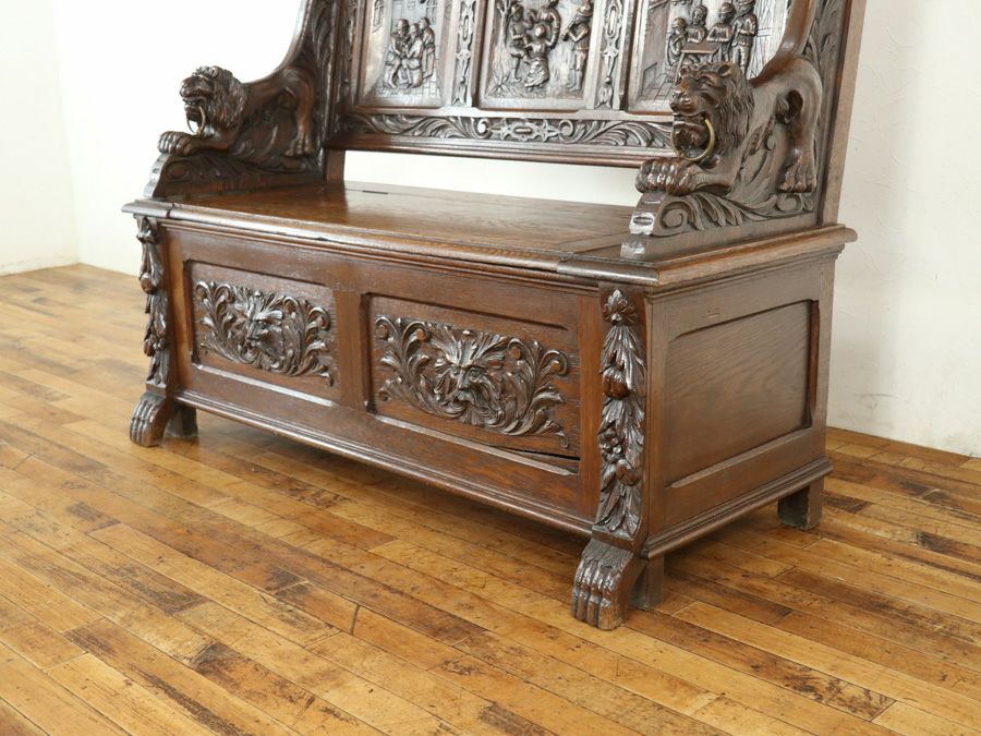 アンティーク家具 ベンチ 65192