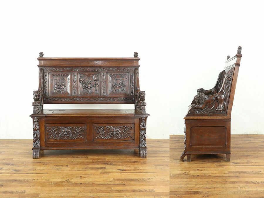 アンティーク家具 ベンチ 65192