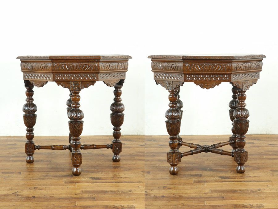 アンティーク家具 八角テーブル 65268