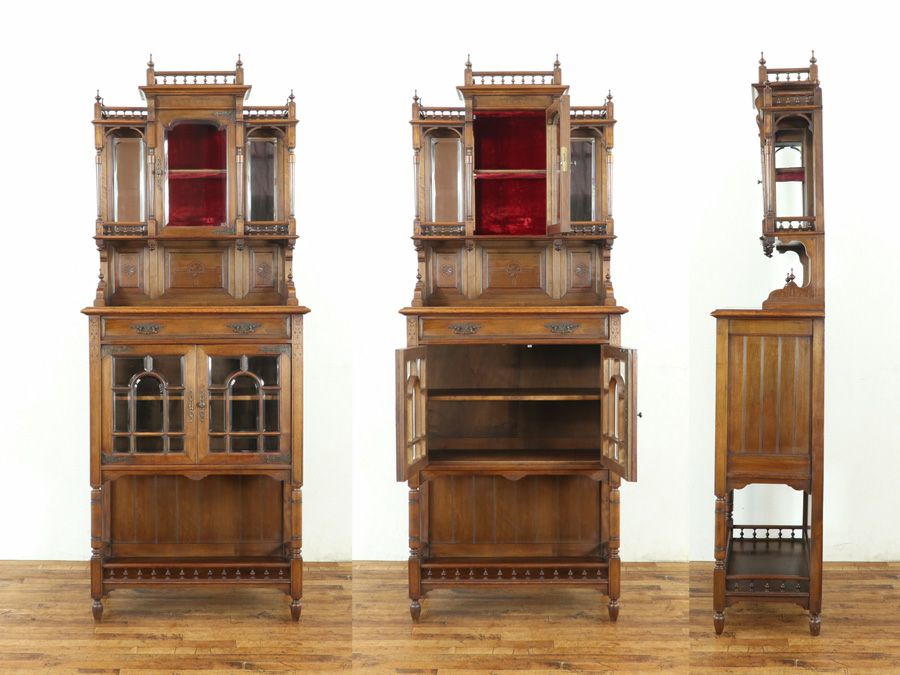 アンティーク家具 キャビネット 65195