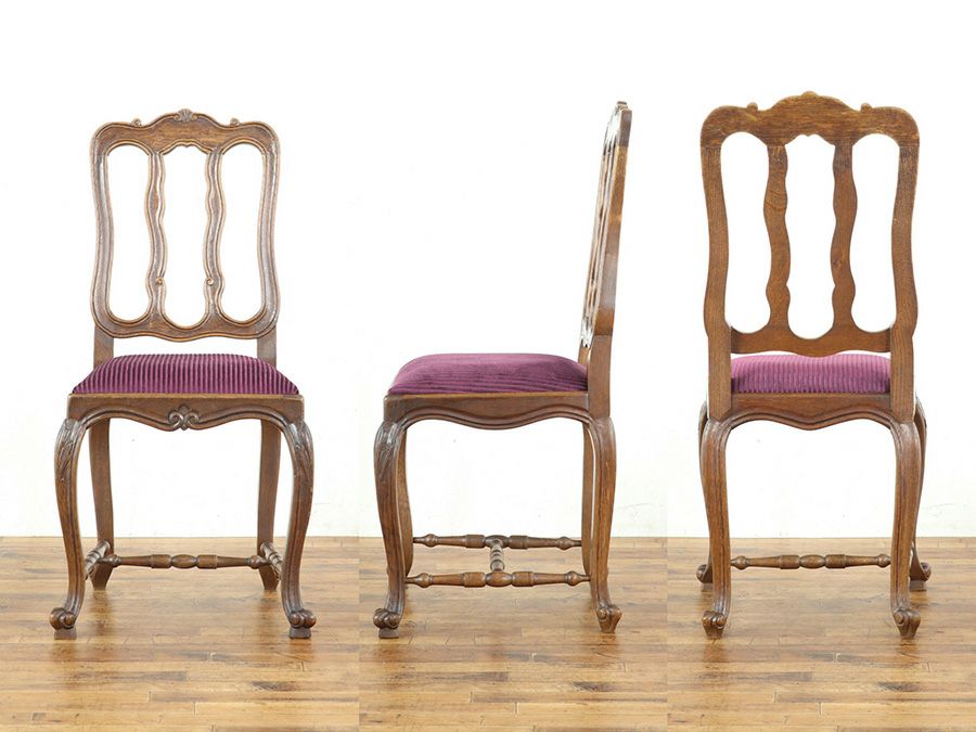 アンティークテーブル・チェア6脚セット 65206