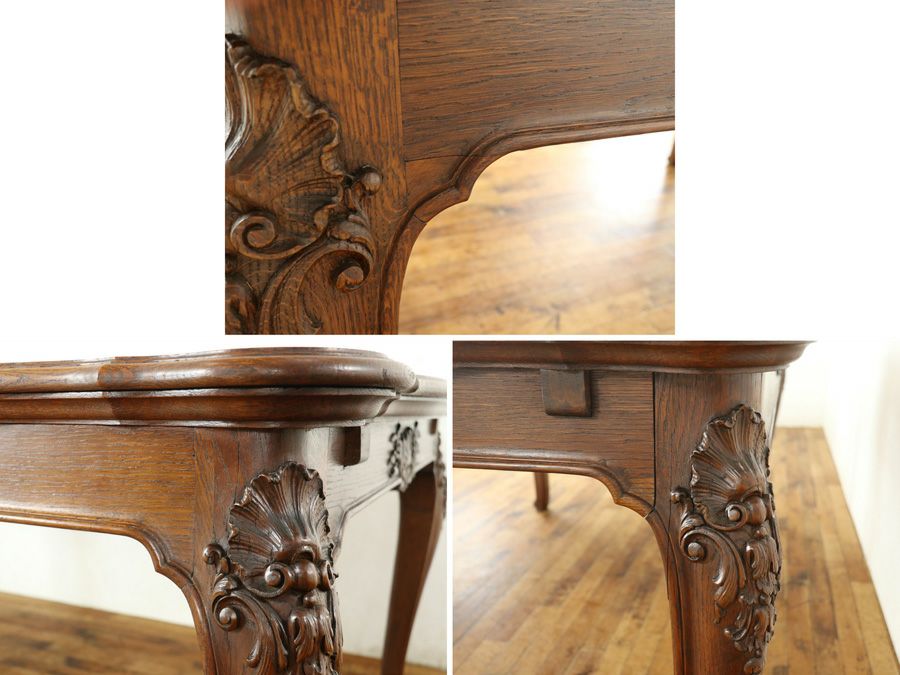 アンティークテーブル・チェア6脚セット 65202