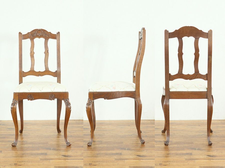 アンティークテーブル・チェア6脚セット 65202