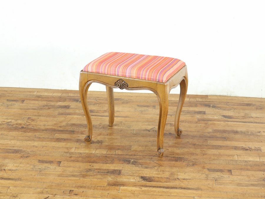 アンティーク家具 張替済スツール 65220