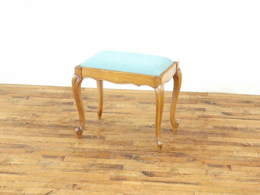 アンティーク家具 張替済スツール 65244b