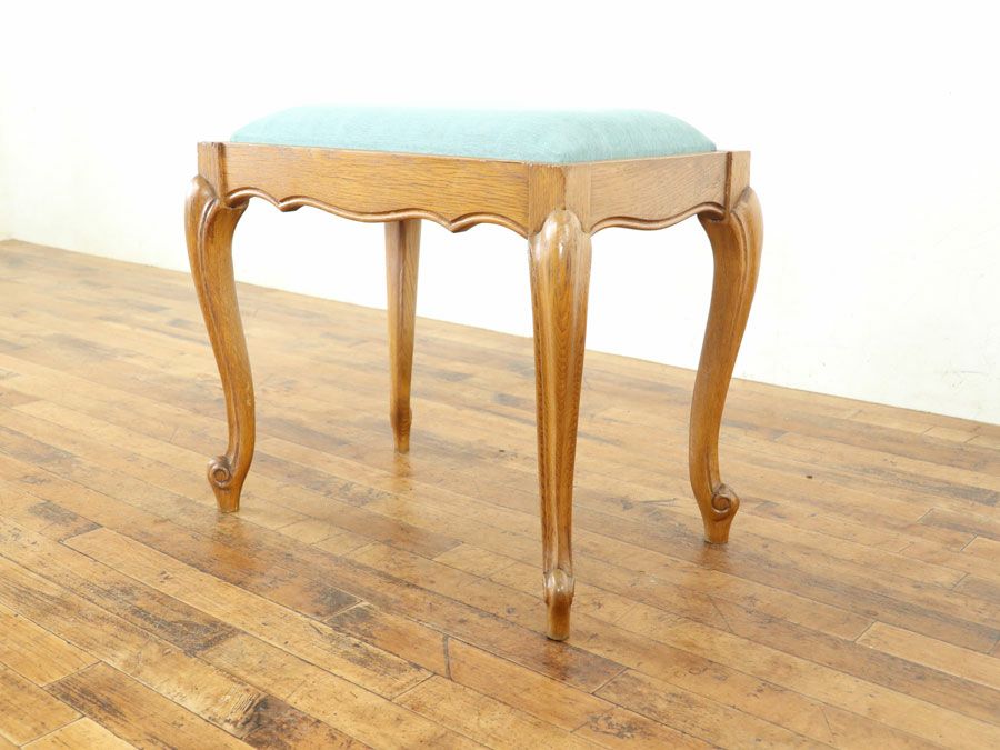 アンティーク家具 張替済スツール 65244b