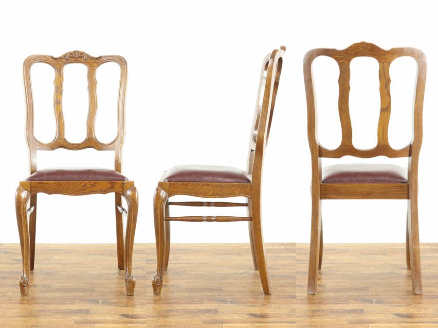 アンティーク 張替済ダイニングチェア 65243