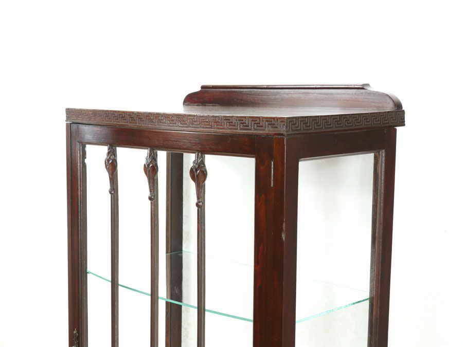 アンティーク家具 クロス張替済ショーケース 80006
