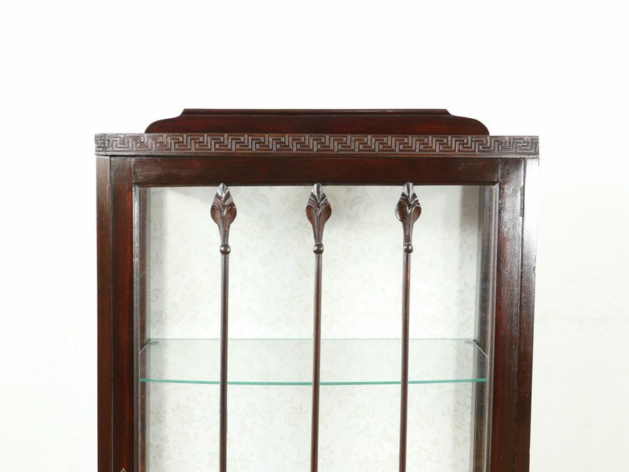 アンティーク家具 クロス張替済ショーケース 80006
