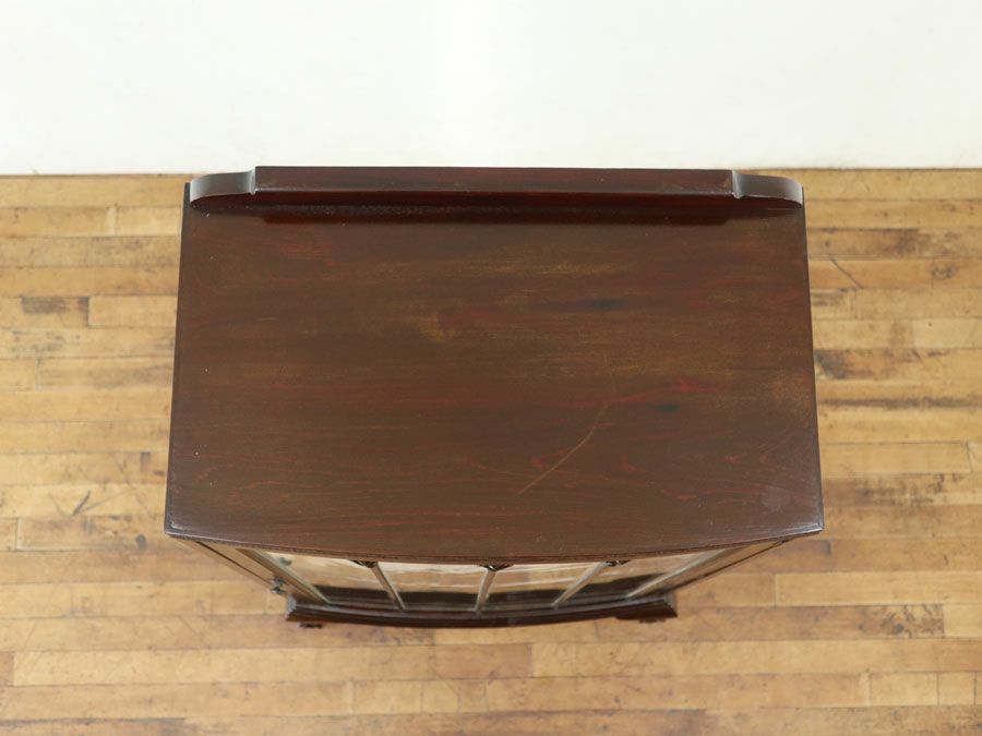 アンティーク家具 クロス張替済ショーケース 80006