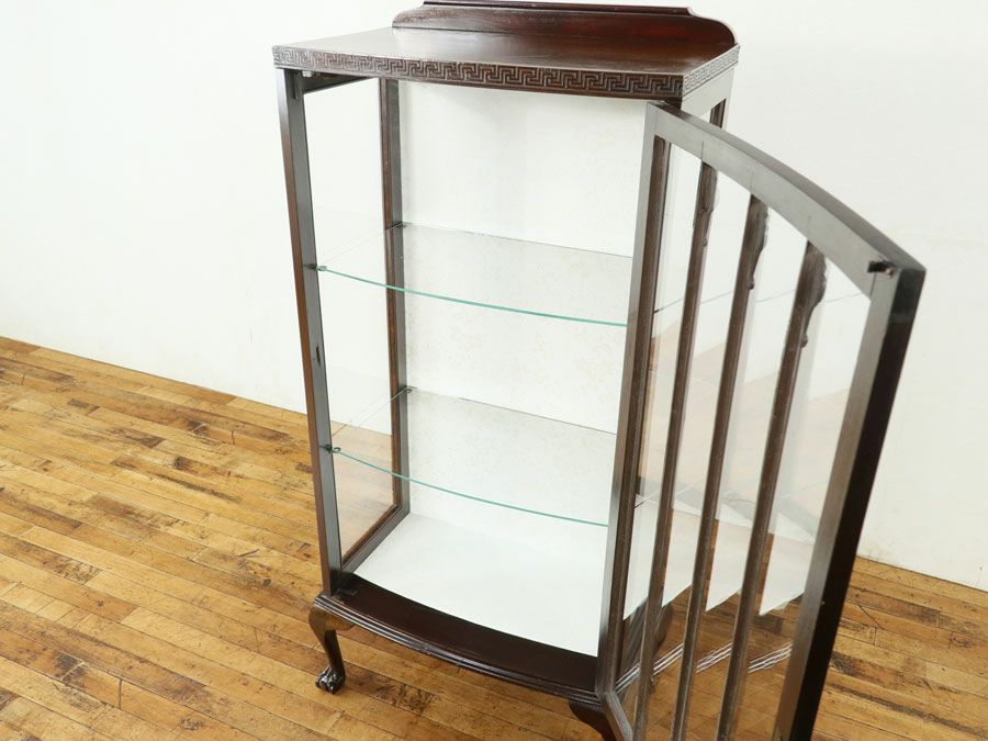 アンティーク家具 クロス張替済ショーケース 80006