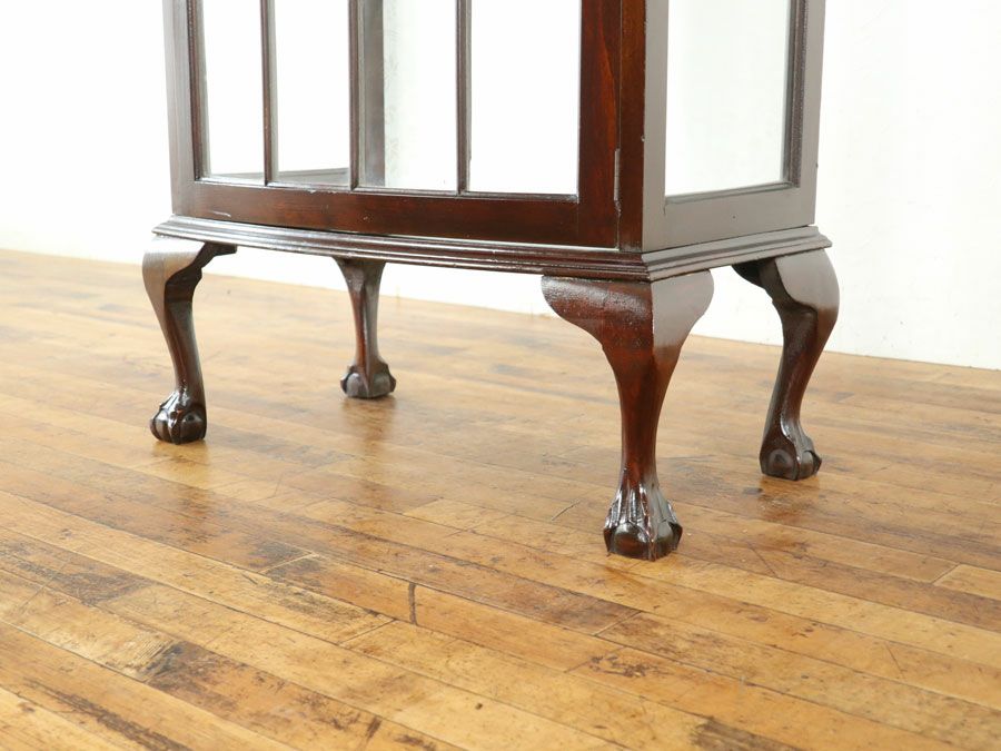 アンティーク家具 クロス張替済ショーケース 80006