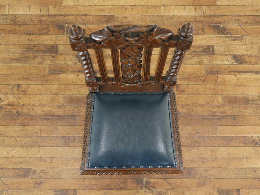 アンティーク家具 張替済チェア 65242