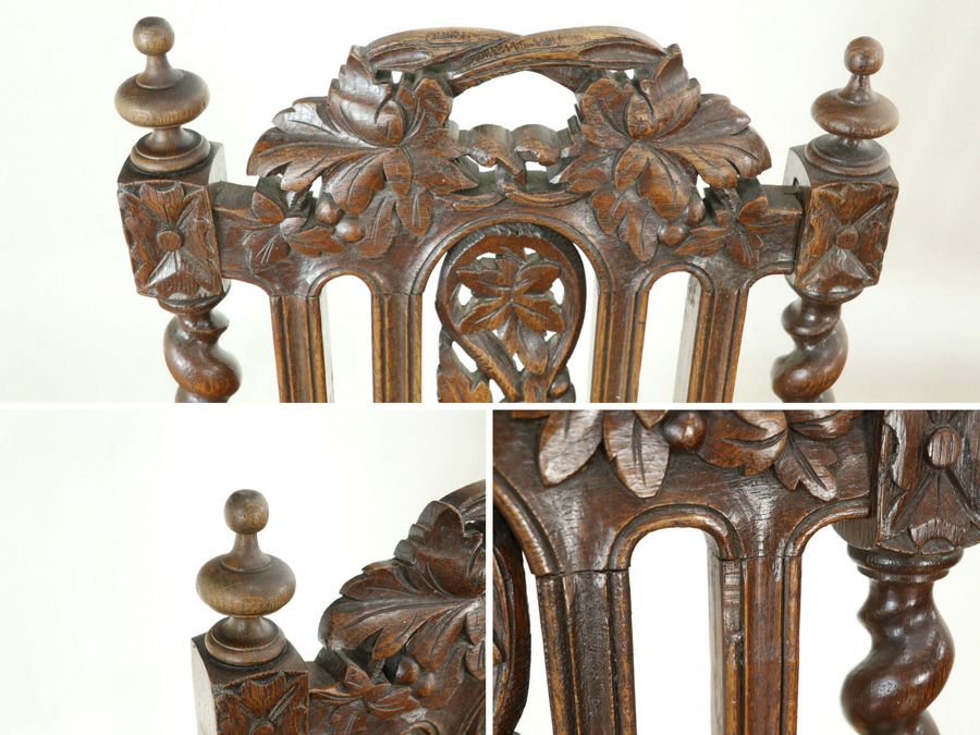 アンティーク家具 張替済チェア 65242