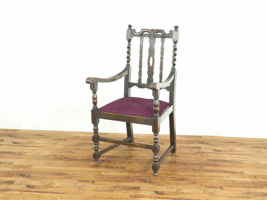 アンティーク家具 張替済アームチェア 80281