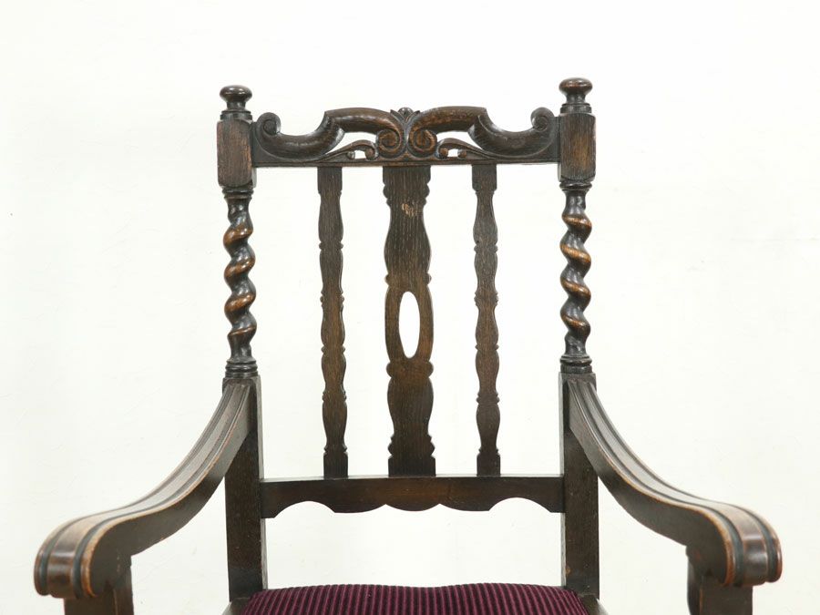 アンティーク家具 張替済アームチェア 80281