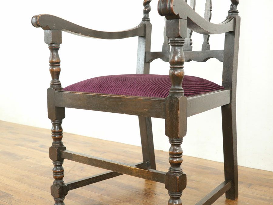 アンティーク家具 張替済アームチェア 80281