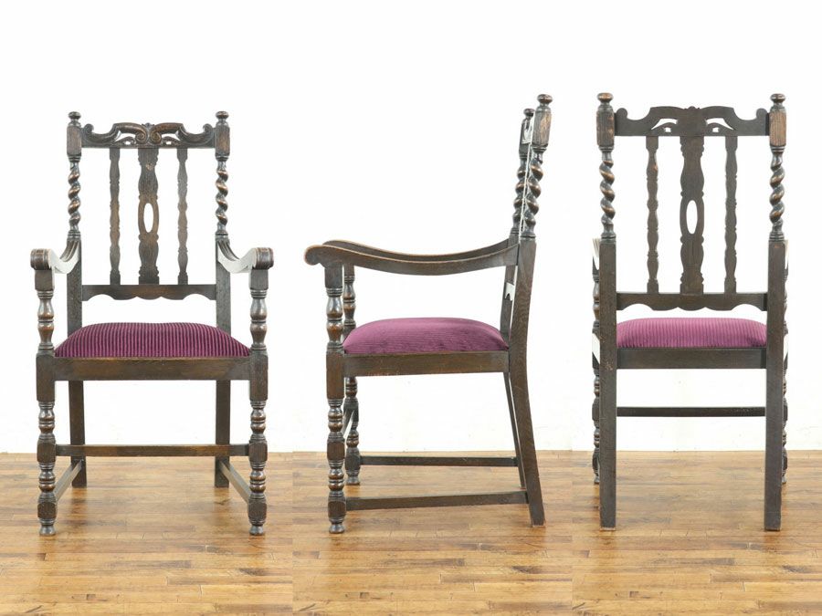 アンティーク家具 張替済アームチェア 80281