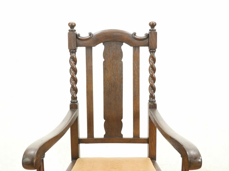 アンティーク家具 張替済アームチェア 80282a