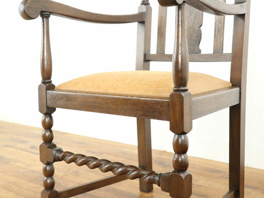 アンティーク家具 張替済アームチェア 80282a