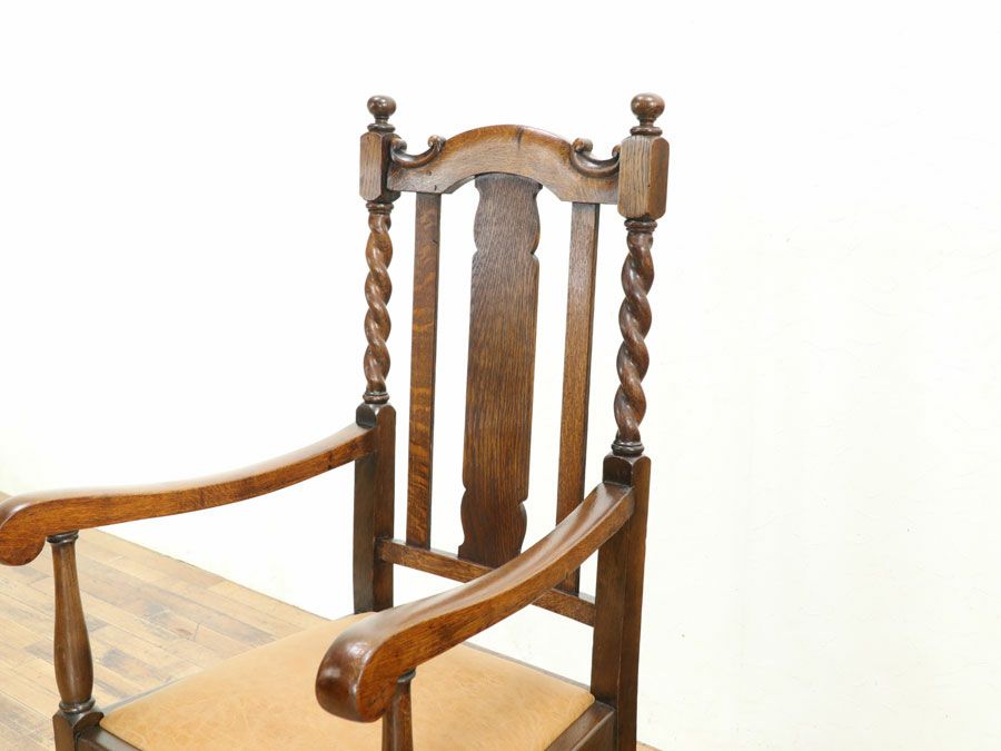 アンティーク家具 張替済アームチェア 80282b