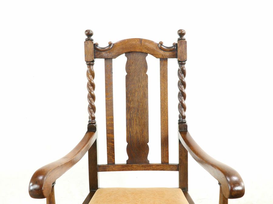 アンティーク家具 張替済アームチェア 80282b