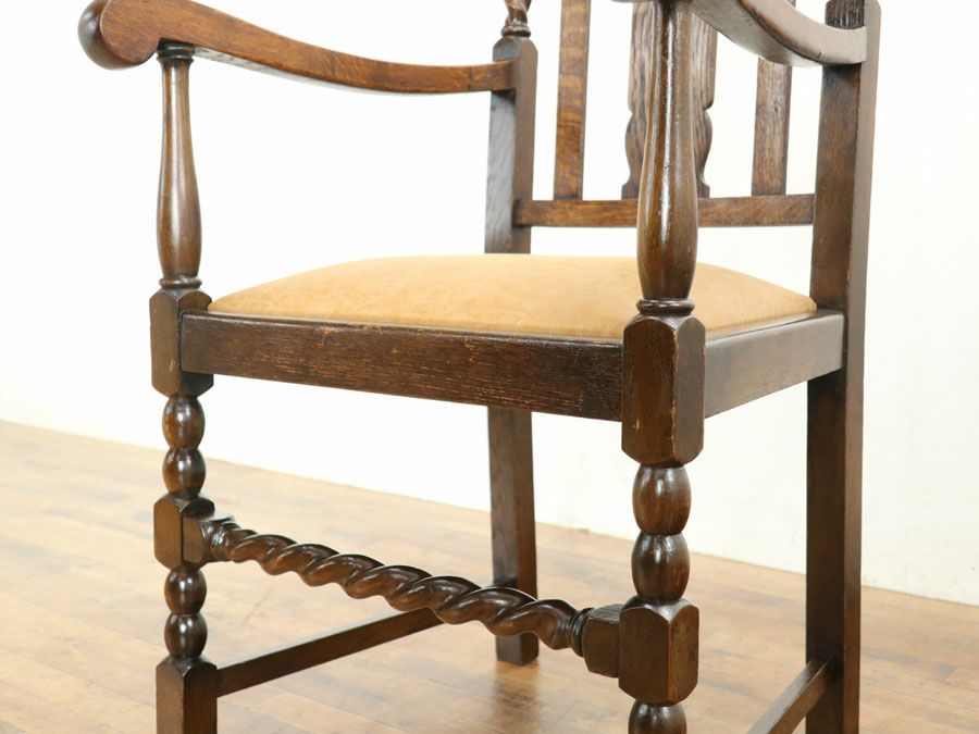 アンティーク家具 張替済アームチェア 80282b