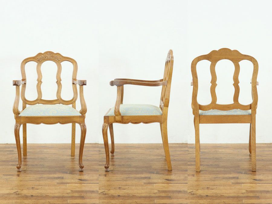 アンティーク 張替済アームチェア 65312