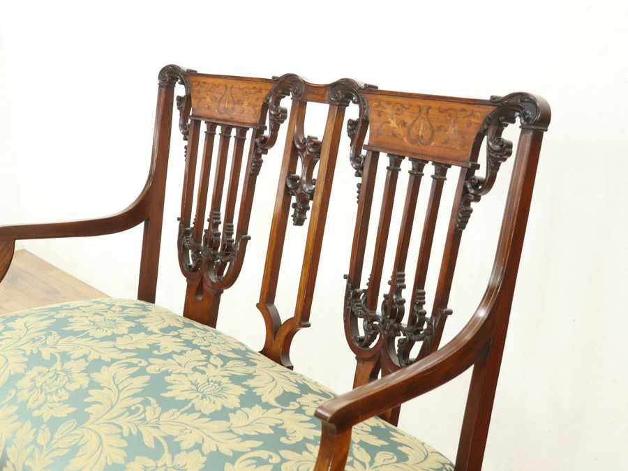 アンティーク 張替済ダイニングチェア 80052a