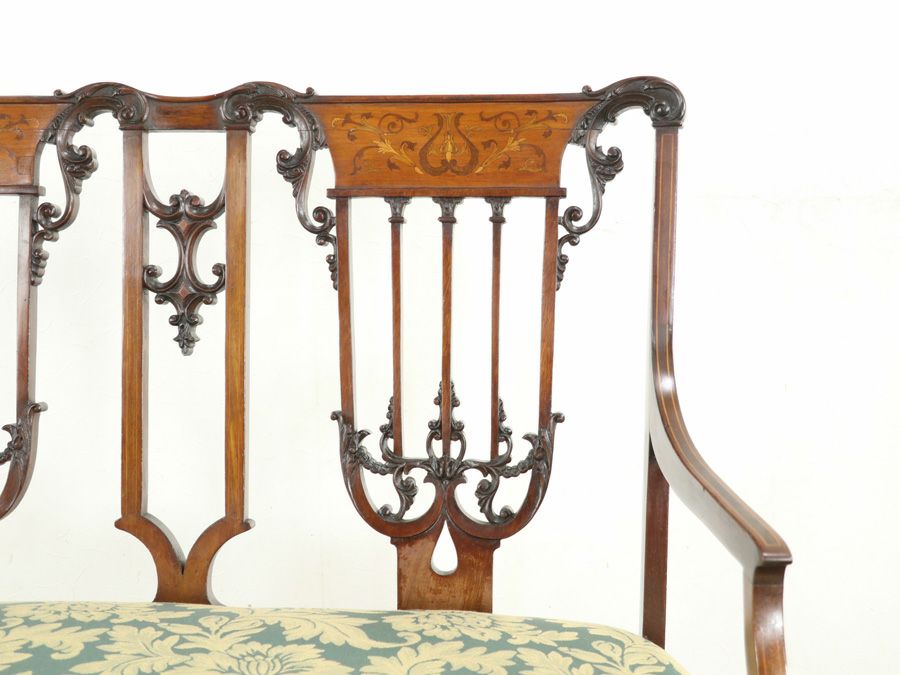 アンティーク 張替済ダイニングチェア 80052a