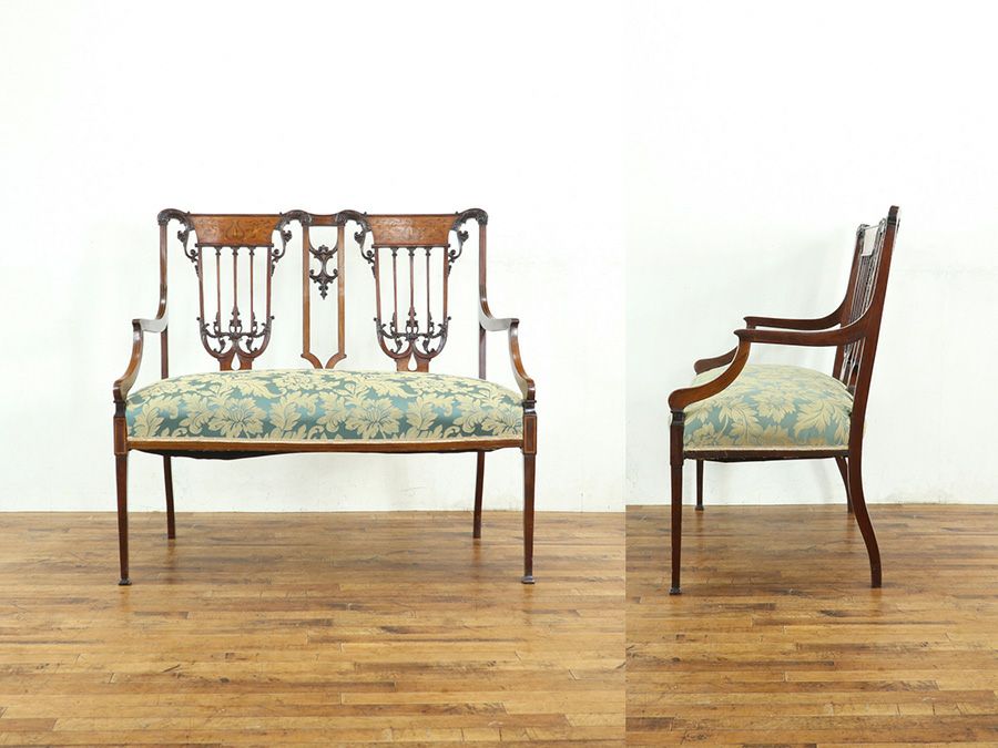 アンティーク 張替済ダイニングチェア 80052a