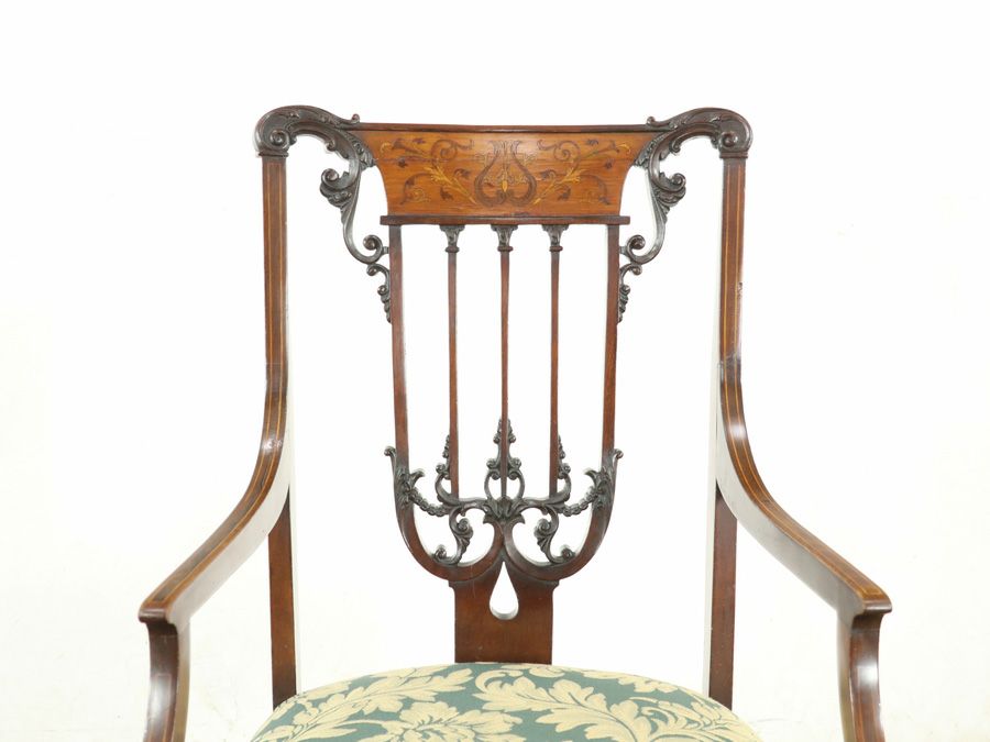 アンティーク 張替済ダイニングチェア 80052b