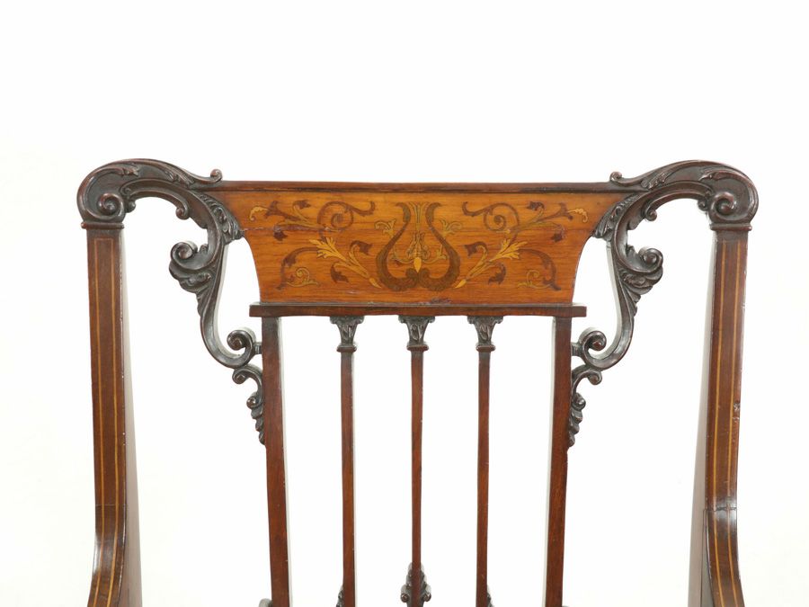 アンティーク 張替済ダイニングチェア 80052b