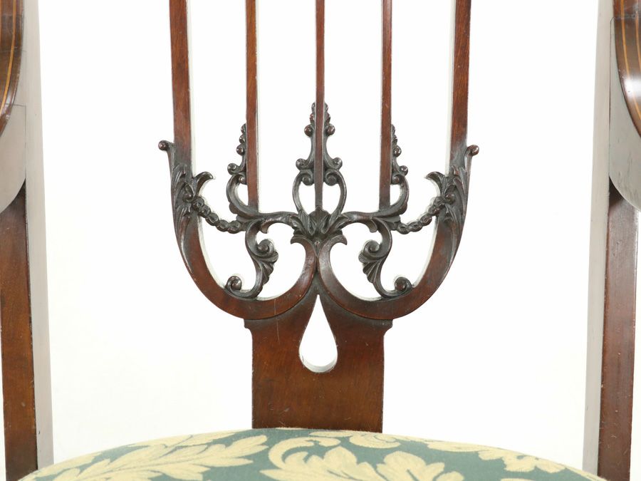 アンティーク 張替済ダイニングチェア 80052b