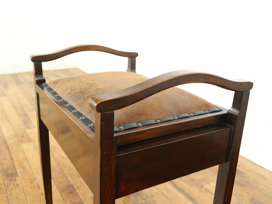 アンティーク家具 張替済スツール 80090