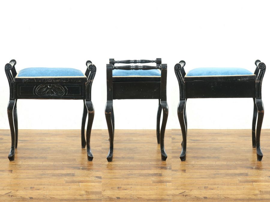 アンティーク家具 張替済スツール 80026