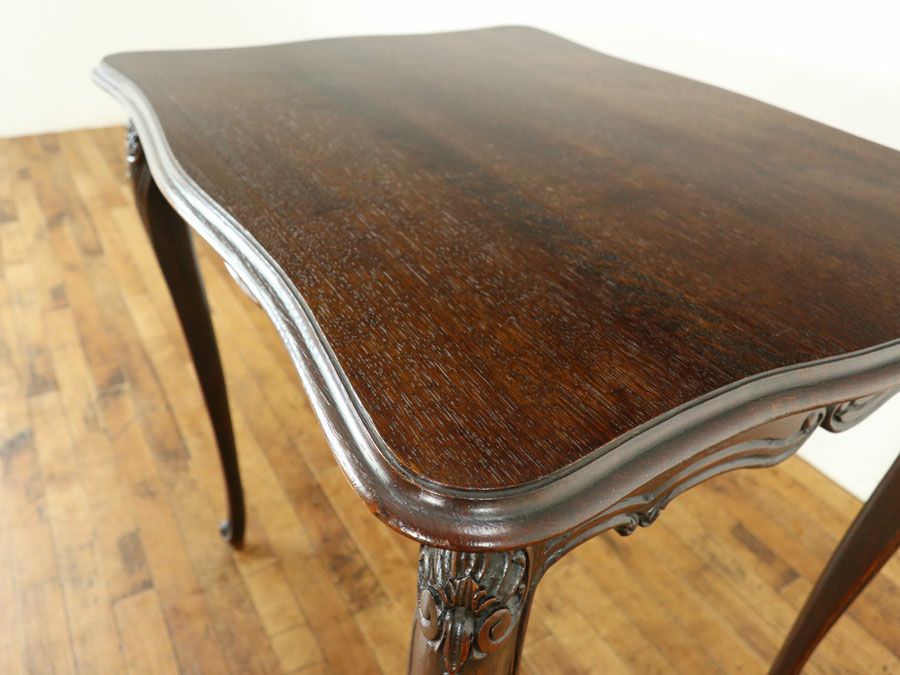 天板再塗装済み 一人用ダイニングテーブルとしてもおすすめ ダーク