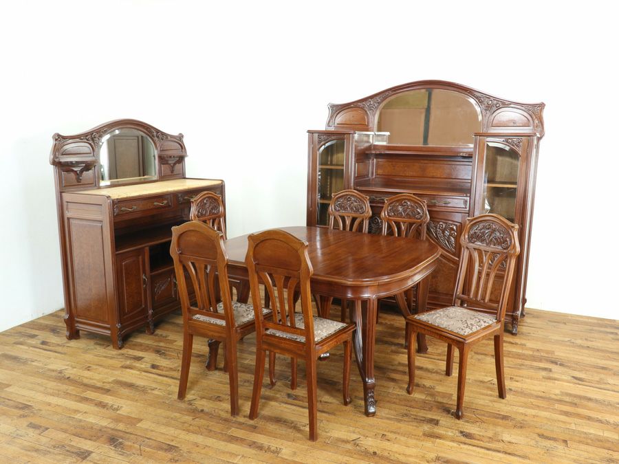 アンティーク家具 ダイニング9点セット 62628