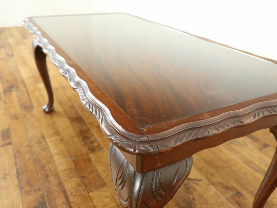 イギリス ガラストップコーヒーテーブル 80367