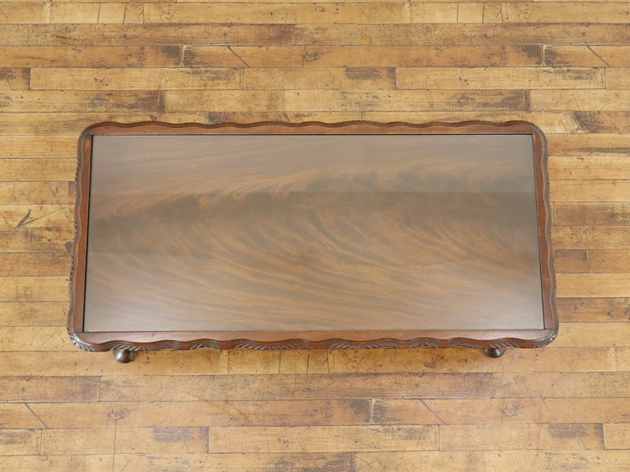 イギリス ガラストップコーヒーテーブル 80367