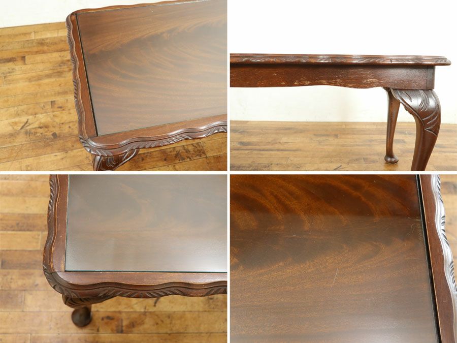 イギリス ガラストップコーヒーテーブル 80367