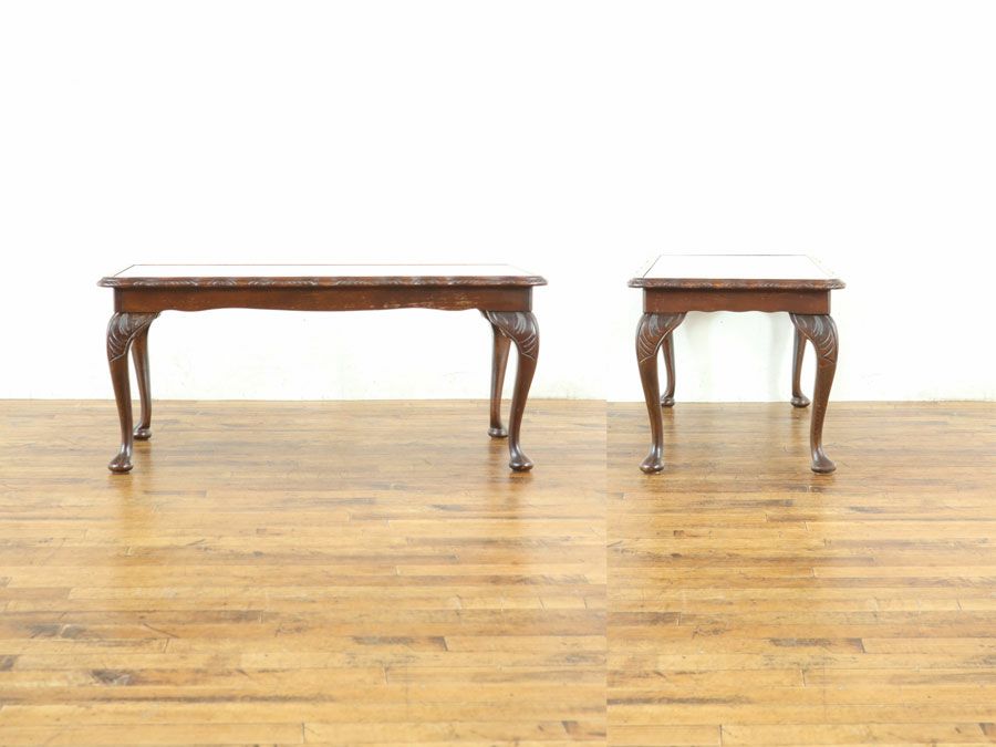 イギリス ガラストップコーヒーテーブル 80367