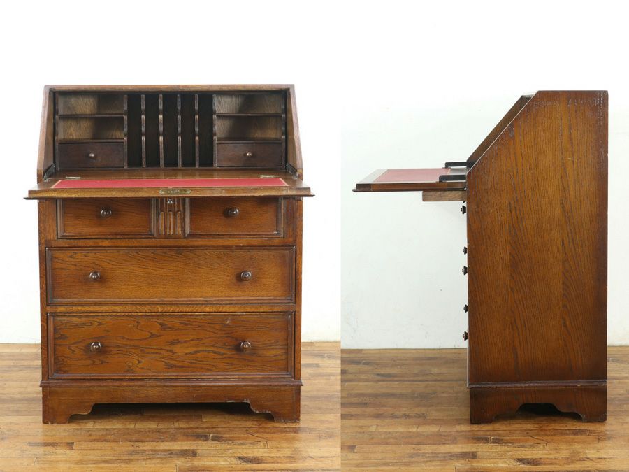 リネンフォールドも魅力 ライティングビューロー 80404 | アンティーク