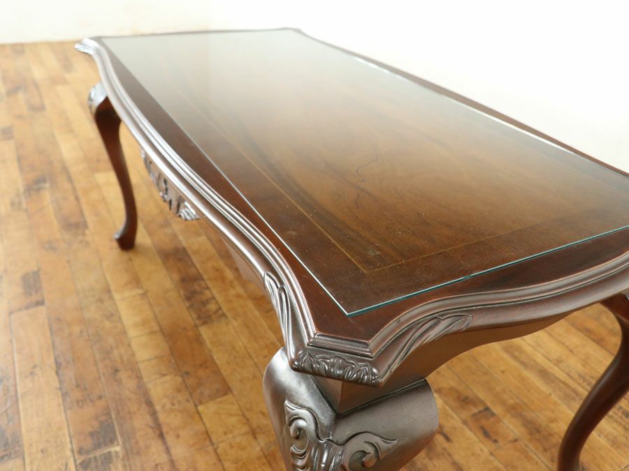 アンティークガラストップローテーブル 80420