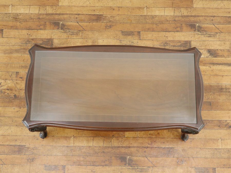 アンティークガラストップローテーブル 80420