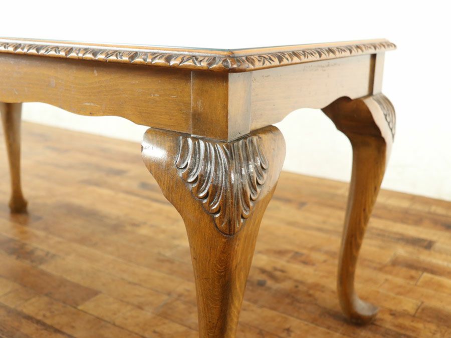 アンティークガラストップローテーブル 80417