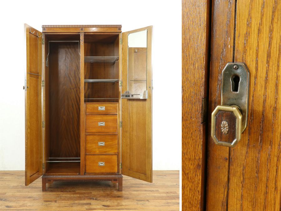 アンティーク家具ワードローブ 80453