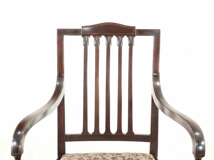 アンティーク家具 張替済アームチェア 80405a